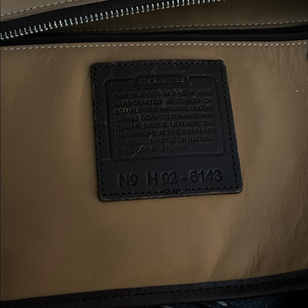 Vintage Coach Monterey Zip 6143 Tan Leather Shoulder Bag 1999 Trapeze - Picture 10 of 10